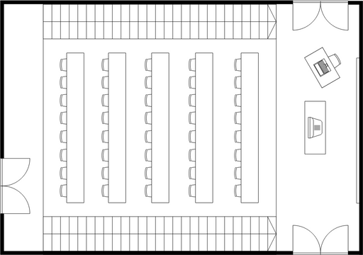 Floor Plan template: Lecture Theatre Floor Plan (Created by Visual Paradigm Online's Floor Plan maker)