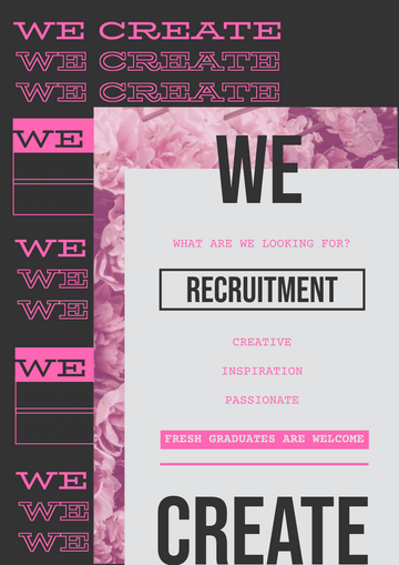 Editable flyers template:Creative Recruitment Flyer