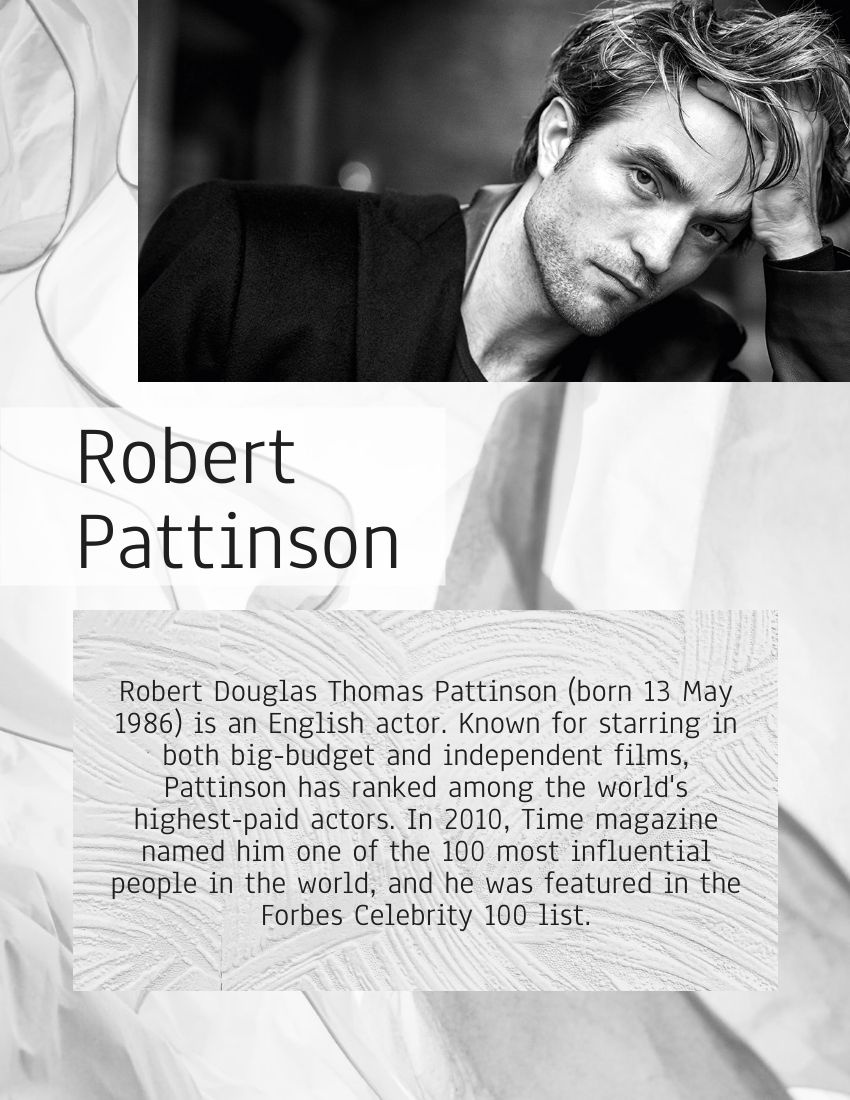 Quote 模板。I was only given this life because I’m strong enough to live it. - Robert Pattinson (由 Visual Paradigm Online 的Quote软件制作)
