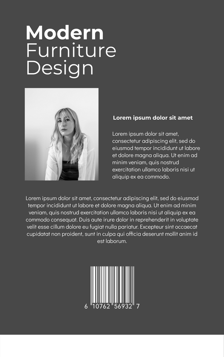 Book Cover template: Simple Modern Furniture Design Book Cover (Created by InfoART's Book Cover maker)