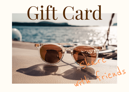 Editable giftcards template:Sunglasses Gift Card