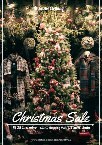 Editable flyers template:Clothing Christmas Sale Flyer