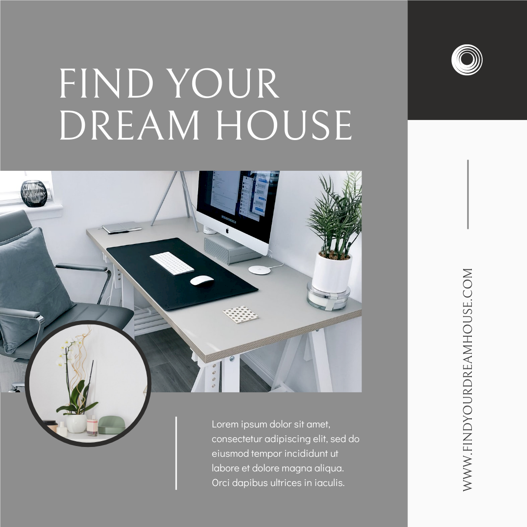 Instagram Post template: Find Your Dream House Real Estate Instagram Post (Created by InfoART's Instagram Post maker)