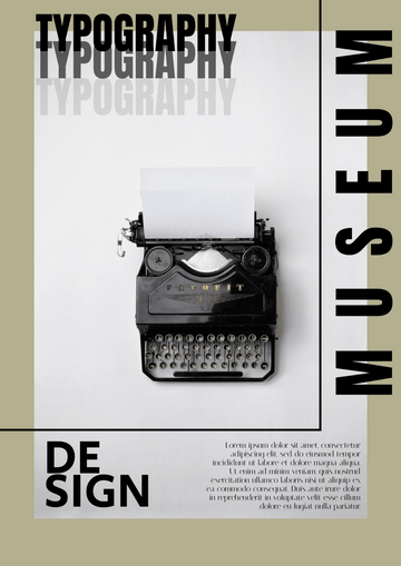 Poster template: Typography Design Museum Poster (Created by Visual Paradigm Online's Poster maker)