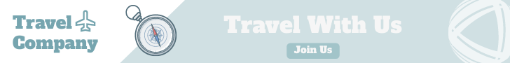 Editable bannerads template:Blue Travel Banner Ad