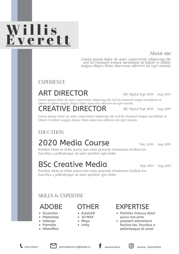 Resume template: Simple05 Resume (Created by Visual Paradigm Online's Resume maker)