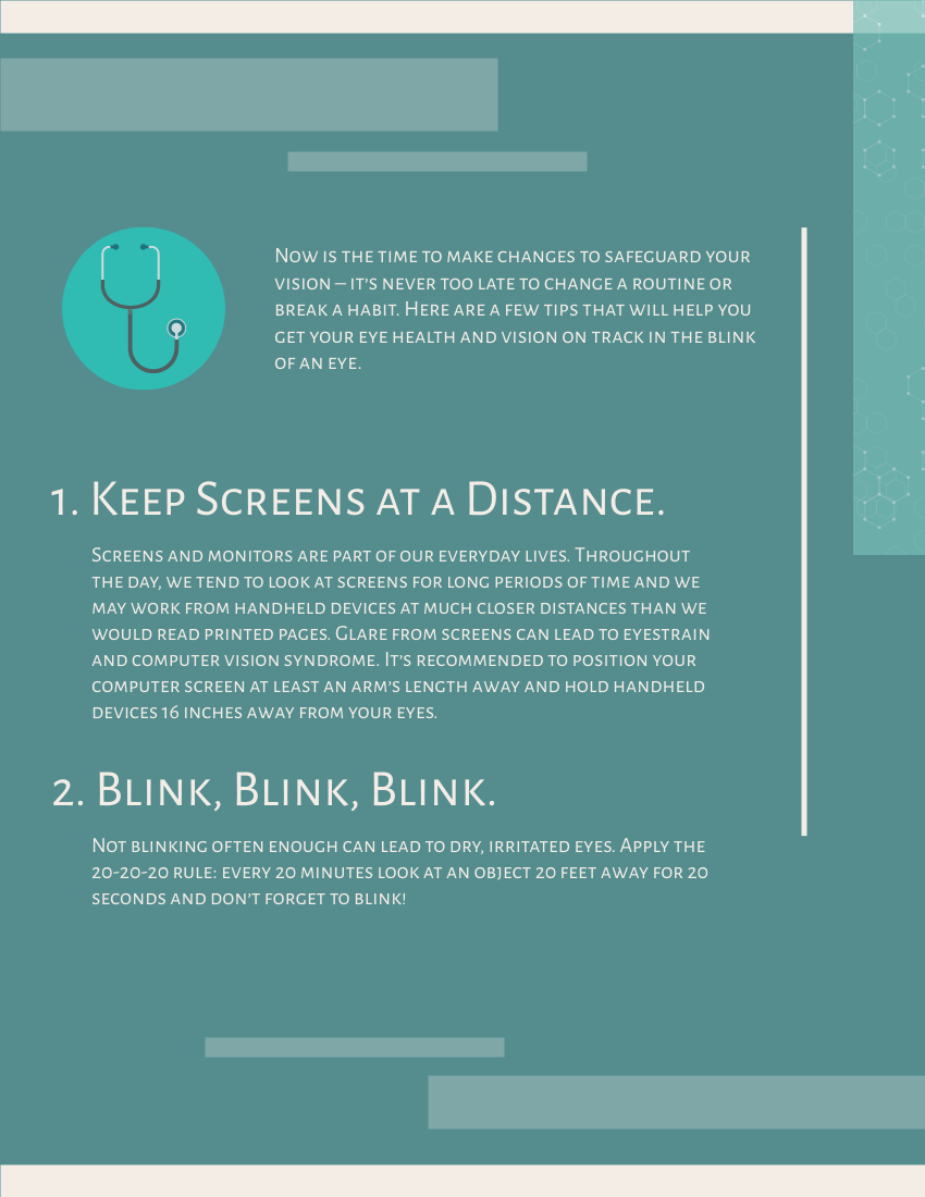 Booklet template: How to Protect Your Vision Booklet (Created by Visual Paradigm Online's Booklet maker)