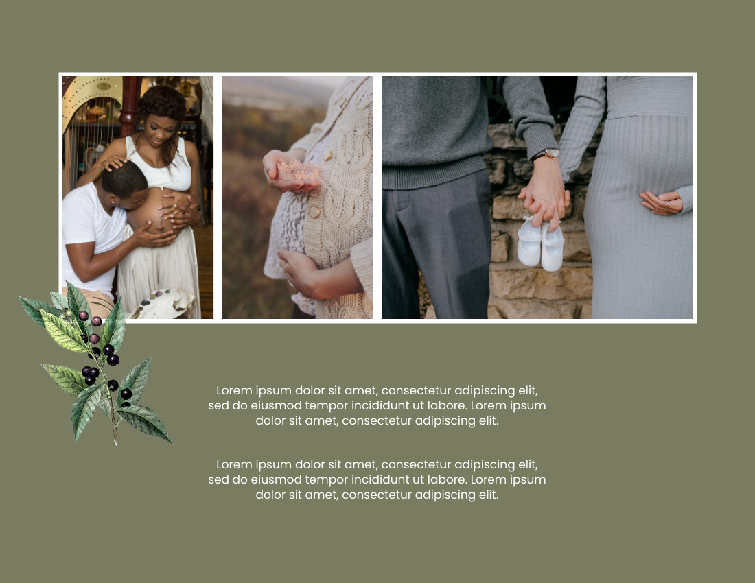 家庭照片簿 模板。 Pregnancy Family Photo Book (由 Visual Paradigm Online 的家庭照片簿軟件製作)