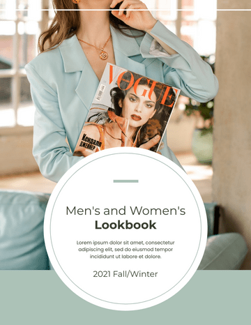 Lookbook 模板。Men's And Women's Lookbook (由 Visual Paradigm Online 的Lookbook软件制作)