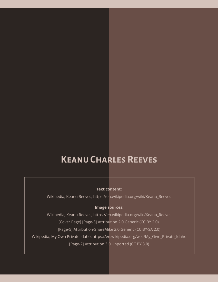 Keanu Reeves Biography