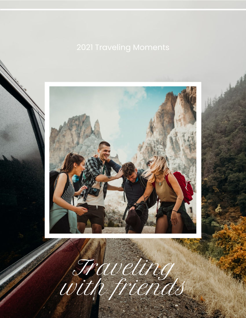 Travel Photo Book template: Travel With Friends Photo Book (Created by PhotoBook's Travel Photo Book maker)