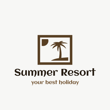 Editable logos template:Summer Resort Logo