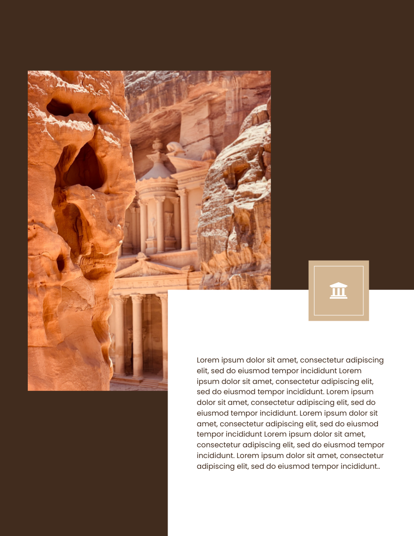 小冊子 模板。 The History Of Ancient World Booklet (由 Visual Paradigm Online 的小冊子軟件製作)