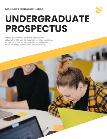 招股书 模板。Undergraduate Prospectus (由 Visual Paradigm Online 的招股书软件制作)
