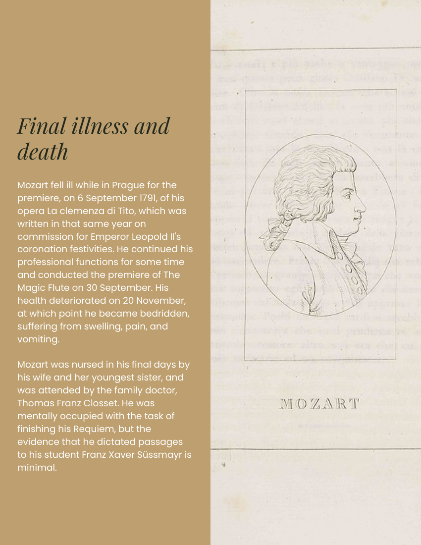 Biography template: Wolfgang Amadeus Mozart Biography (Created by Visual Paradigm Online's Biography maker)