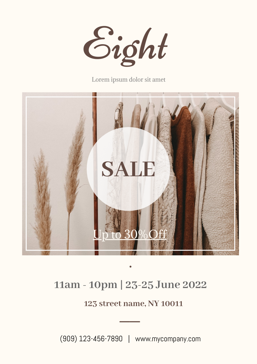 Flyer template: Fashion Sale Flyer (Created by Visual Paradigm Online's Flyer maker)