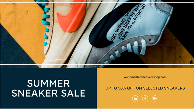 Editable twitterposts template:Summer Sneaker Sale Twitter Post