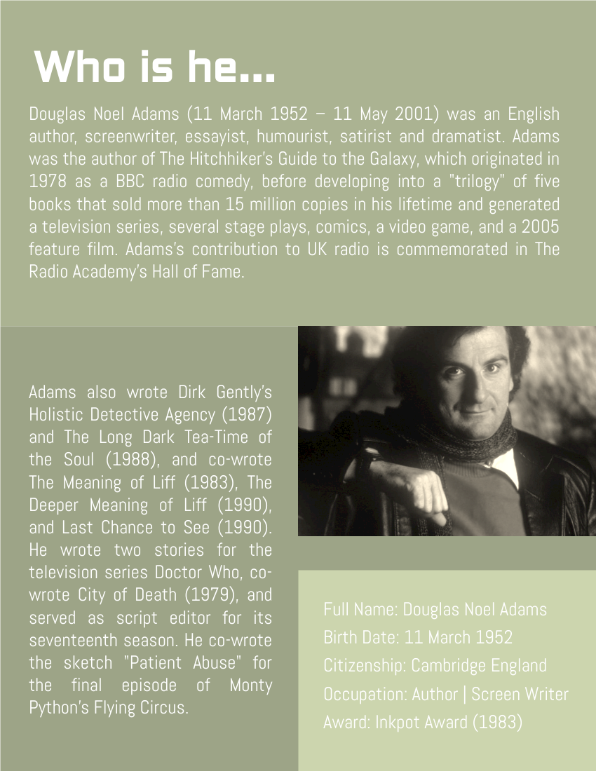 Douglas Adams Biography