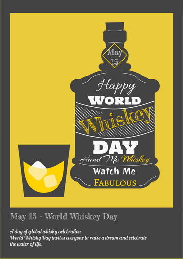 Poster template: Whiskey Day Poster (Created by Visual Paradigm Online's Poster maker)