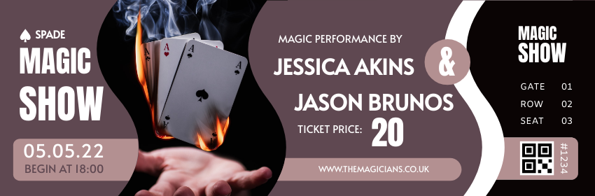 Ticket template: Magic Show Ticket (Created by InfoART's Ticket maker)
