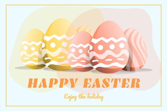Greeting Card template: Happy Easter Greeting Card (Created by Visual Paradigm Online's Greeting Card maker)