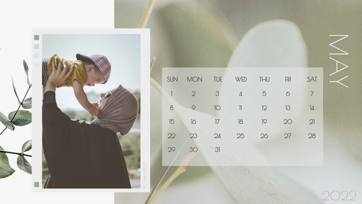 Calendar template: Family Photo Calendar (Created by Visual Paradigm Online's Calendar maker)