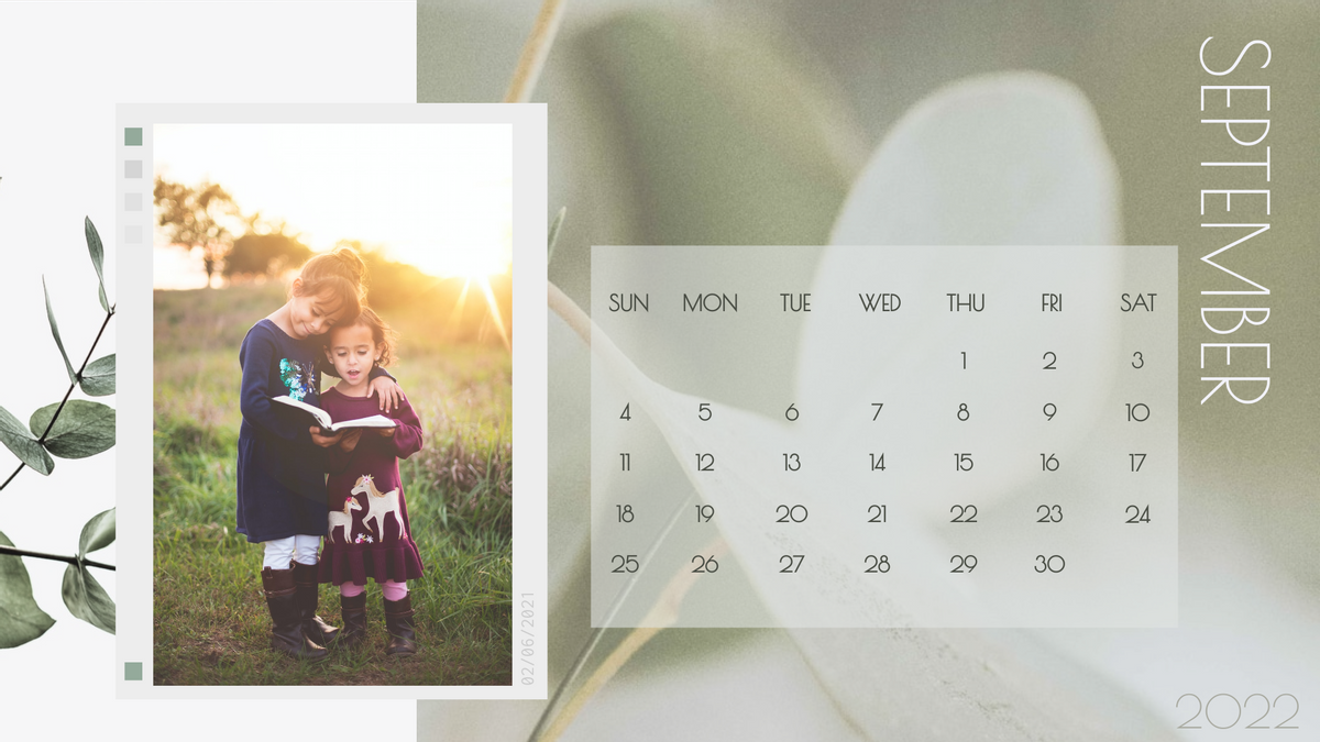 Calendar 模板。Family Photo Calendar (由 Visual Paradigm Online 的Calendar软件制作)