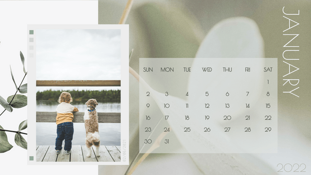 Calendar template: Family Photo Calendar (Created by InfoART's  marker)