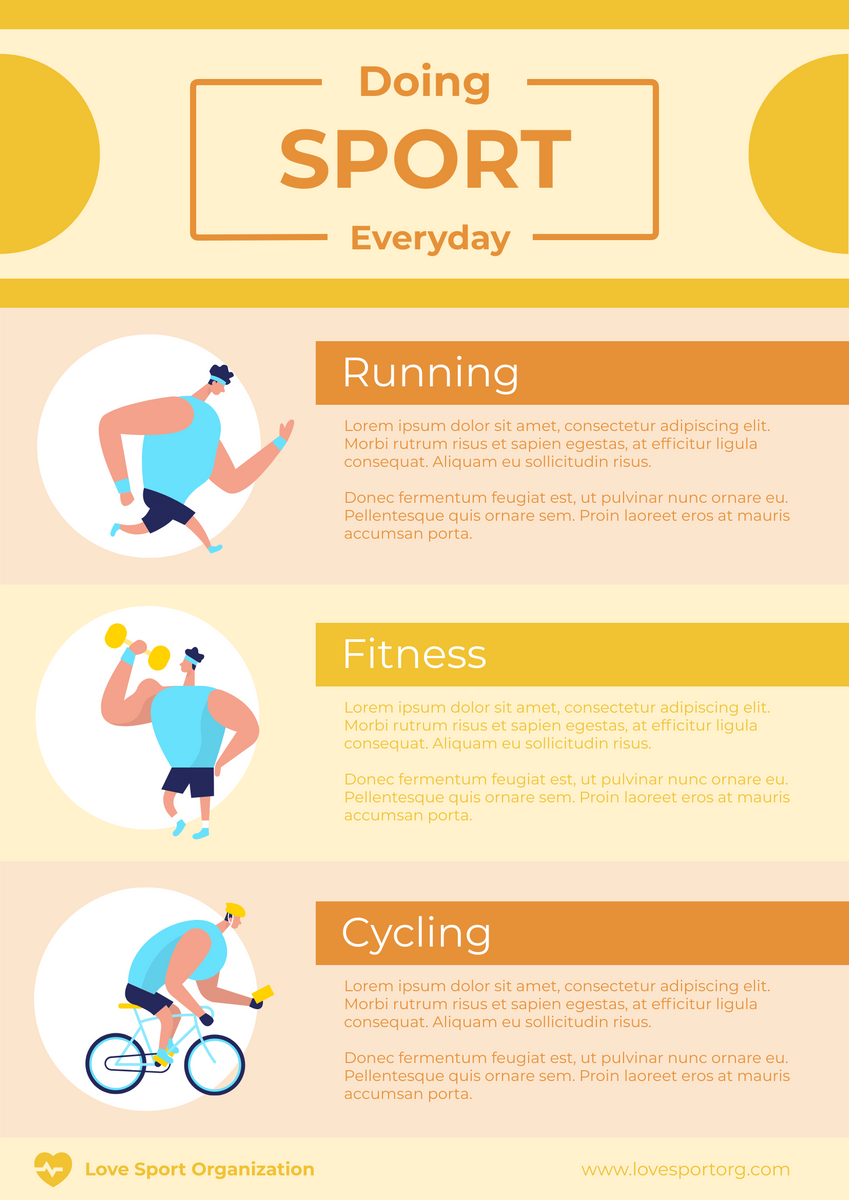 Poster (Sport) template: Doing Sport Everyday Poster (Created by Visual Paradigm Online's Poster (Sport) maker)