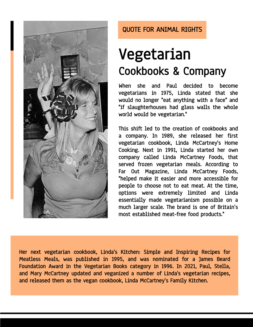Quote 模板。 If slaughterhouses had glass walls, the whole world would be vegetarian. ― Linda McCartney (由 Visual Paradigm Online 的Quote軟件製作)