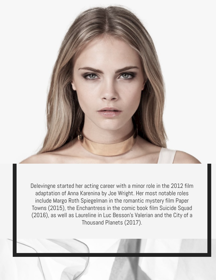 Quote 模板。Be what you want to be. Not what others want to see. Cara Delevingne (由 Visual Paradigm Online 的Quote软件制作)