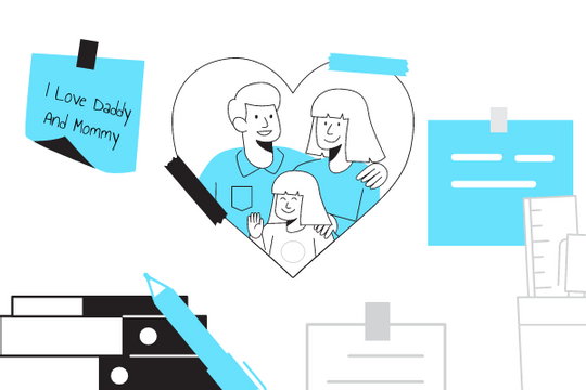 Relationship Illustration template: Love My Parents (Created by Visual Paradigm Online's Relationship Illustration maker)