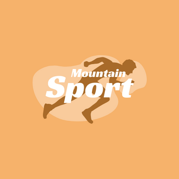 Editable logos template:Sport Equipment Store Logo Generated With Silhouette Of Runner