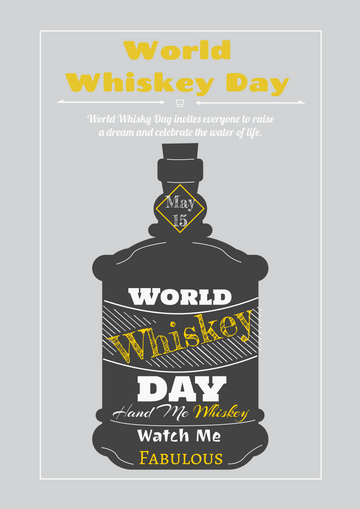 Poster template: World Whiskey Day Graphic Poster (Created by Visual Paradigm Online's Poster maker)