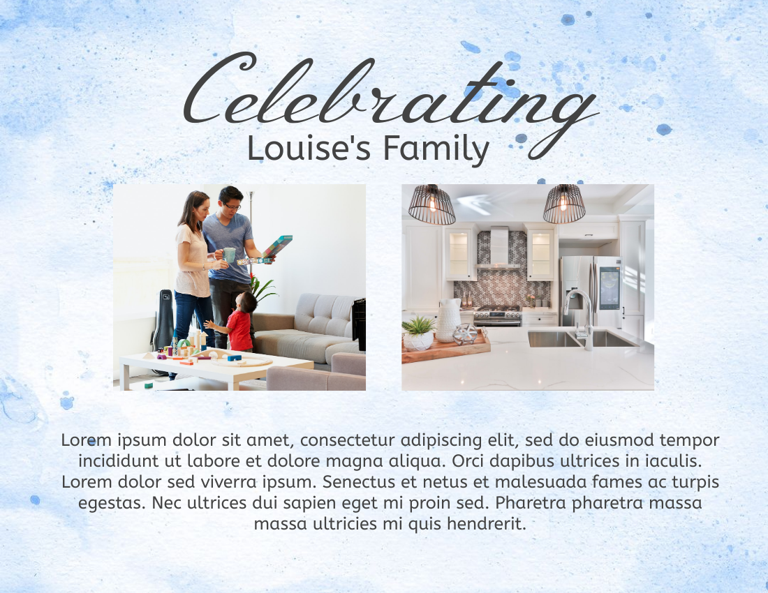 Family Photo Book template: House Warming Family Photo Book (Created by Visual Paradigm Online's Family Photo Book maker)