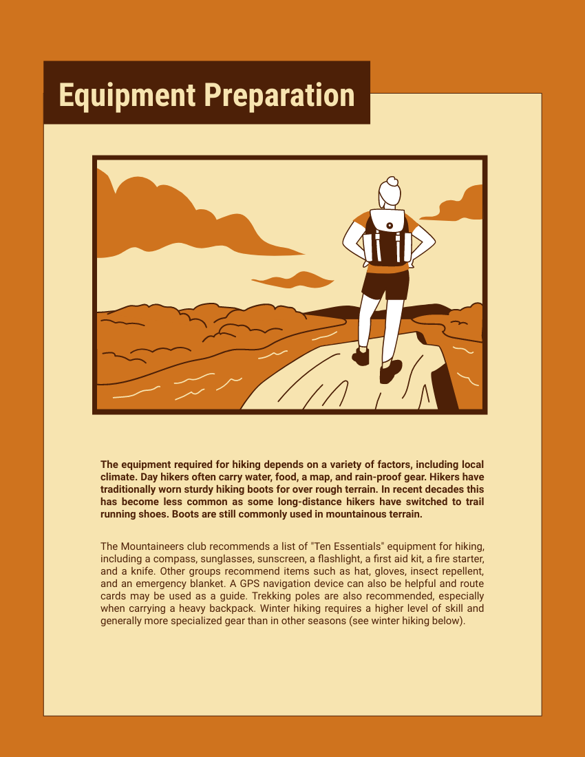 Hiking Preparation Booklet
