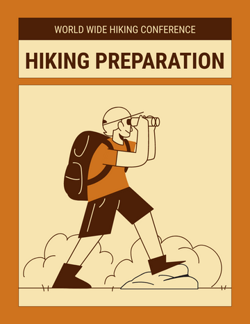 小冊子 模板。 Hiking Preparation Booklet (由 Visual Paradigm Online 的小冊子軟件製作)