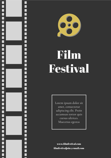 Editable flyers template:Film Festival Flyer