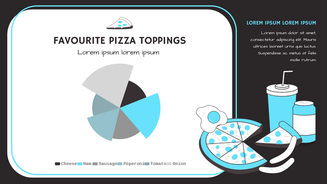 Nightingale Rose Chart template: Favorite Pizza Toppings Nightingale Rose Chart (Created by InfoART's  marker)