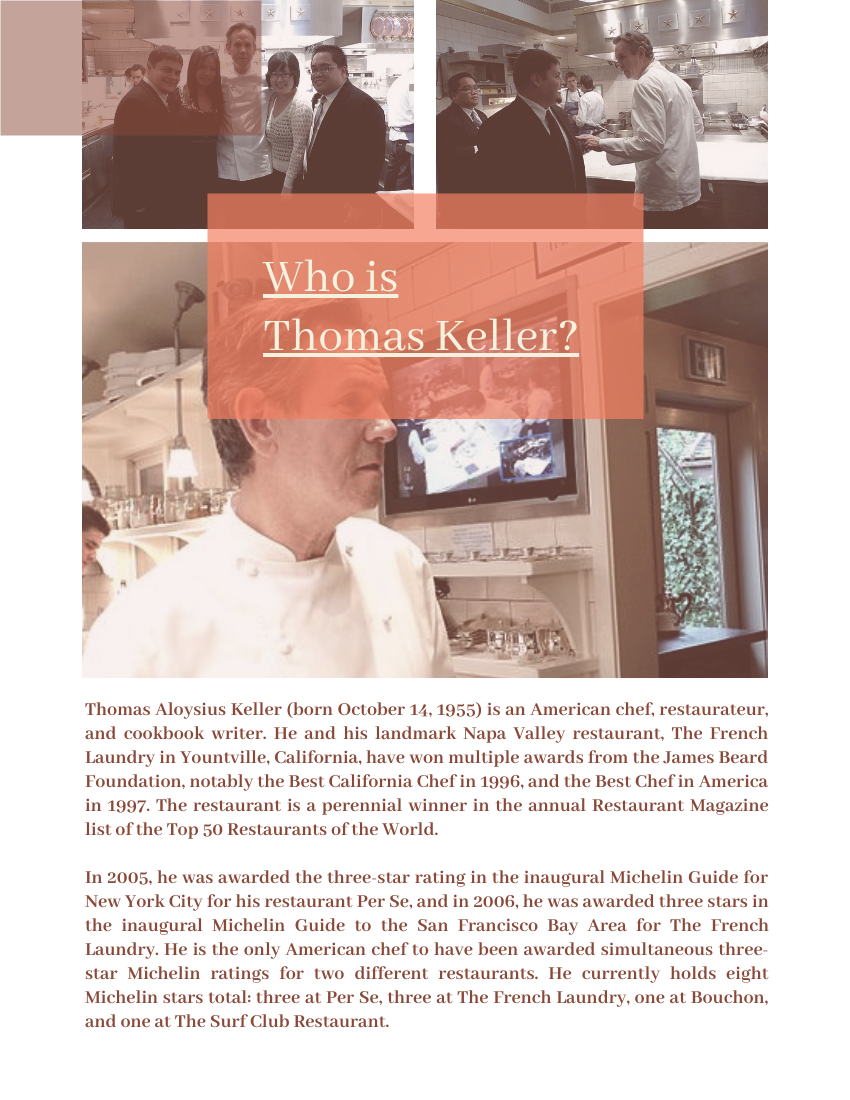 Biography template: Thomas Keller Biography (Created by Visual Paradigm Online's Biography maker)