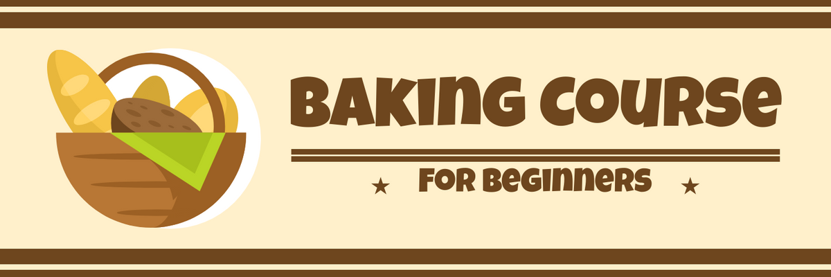 Twitter Header template: Baking Course Twitter Header (Created by InfoART's Twitter Header maker)