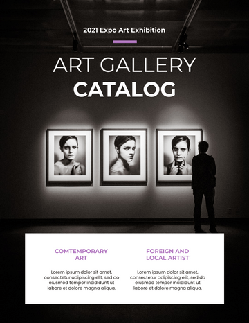产品目录 模板。Art Gallery Catalog (由 Visual Paradigm Online 的产品目录软件制作)