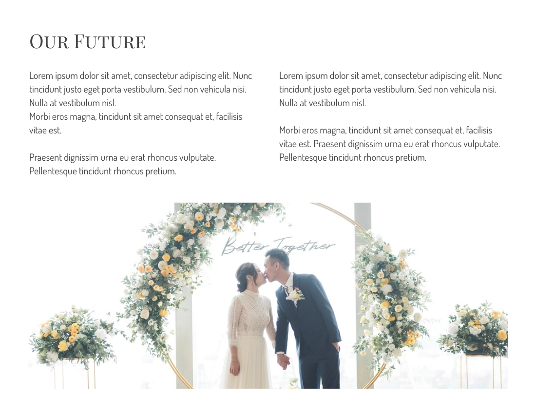 婚礼照相簿 模板。Elegant Wedding Photo Book (由 Visual Paradigm Online 的婚礼照相簿软件制作)