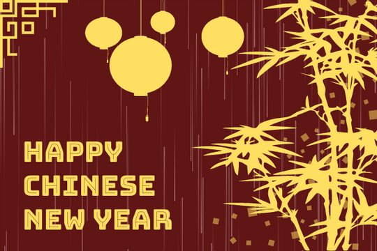Greeting Card template: Chinese New Year Graphic Design Greeting Card (Created by Visual Paradigm Online's Greeting Card maker)