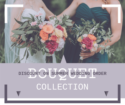 Facebook Post template: Bouquet Order Advert Facebook Post (Created by Visual Paradigm Online's Facebook Post maker)