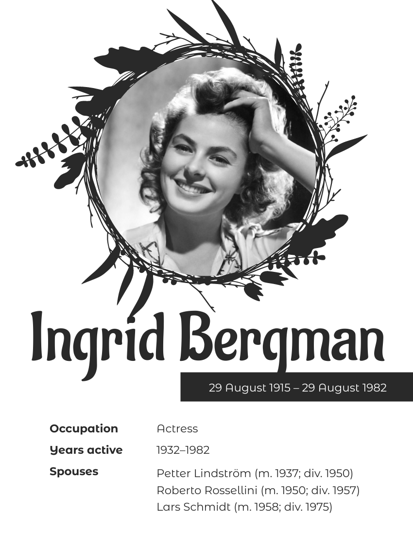 Ingrid Bergman Biogarphy