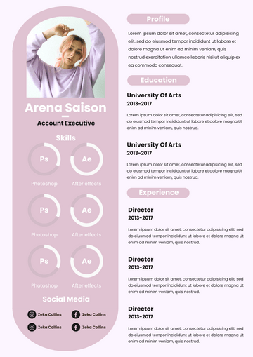 Resumes template: Pink Peach Resume (Created by Visual Paradigm Online's Resumes maker)