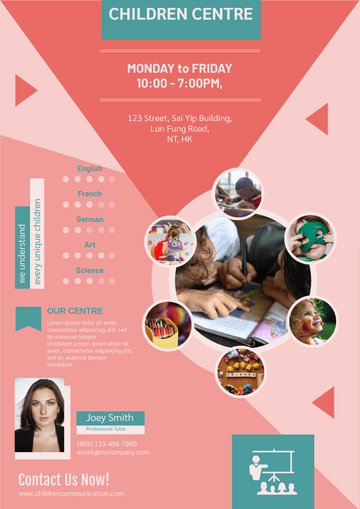 Flyer template: Children Centre Flyer (Created by Visual Paradigm Online's Flyer maker)