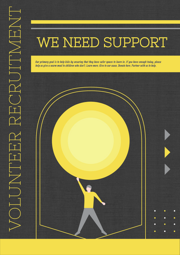 Editable posters template:Charity Recruit Poster