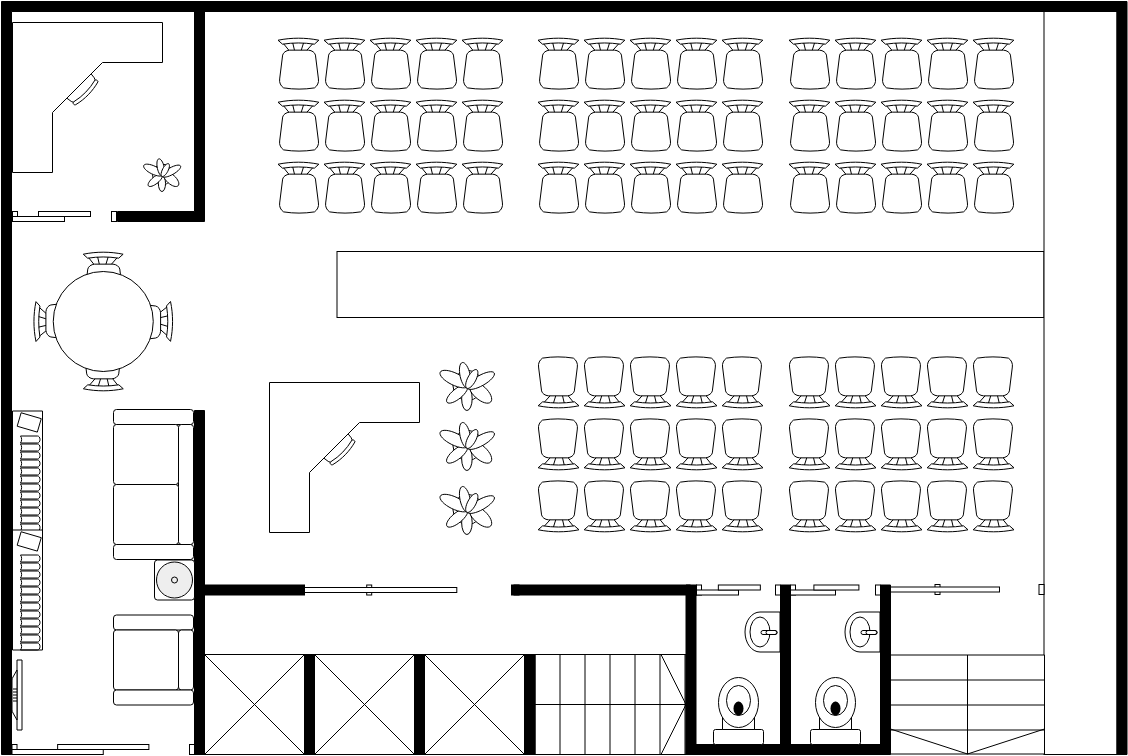 Floor Plan template: Catwalk Show Floor Plan (Created by Visual Paradigm Online's Floor Plan maker)